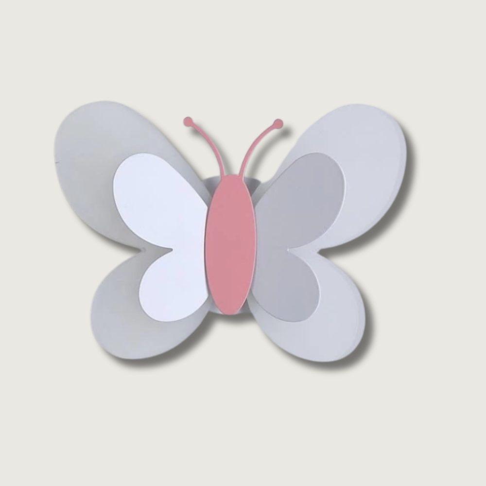 Fluttera - LED-seinävalaisin perhoskuviolla
