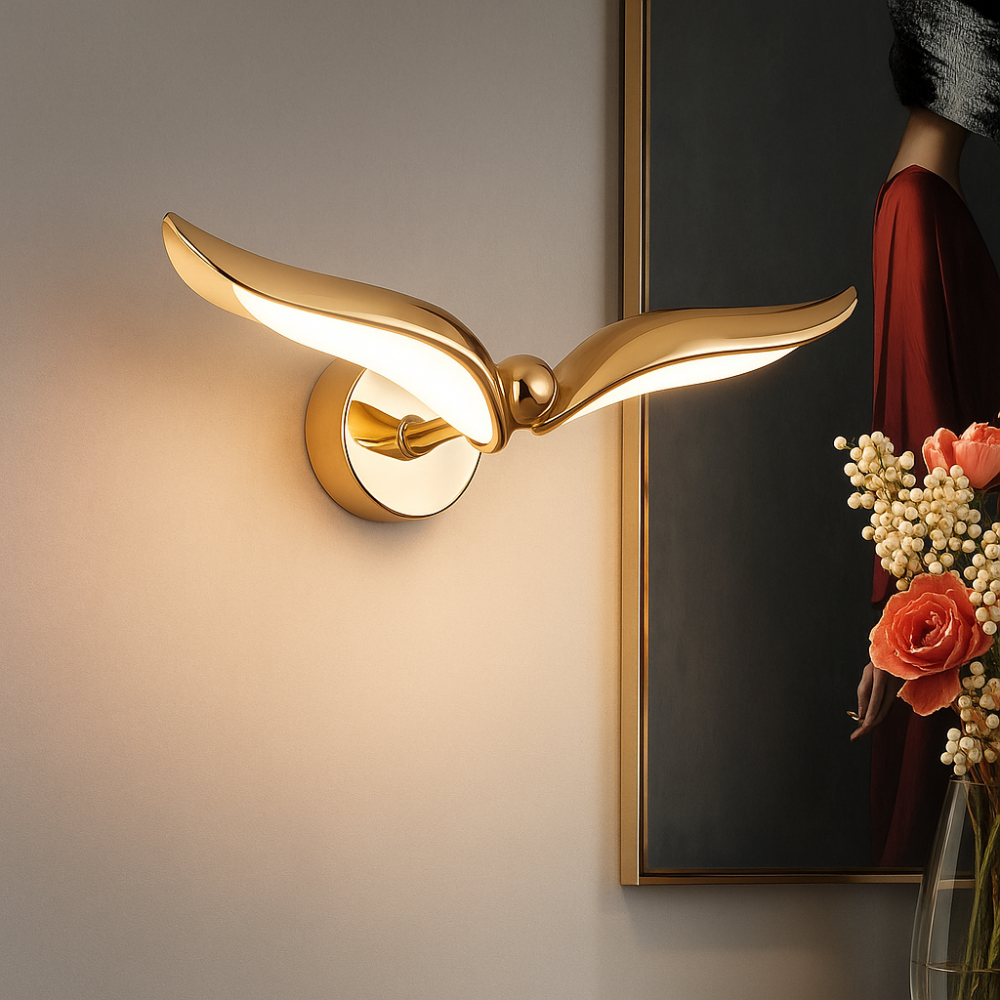 LED vegglampe - Måkeformet stemningsbelysning