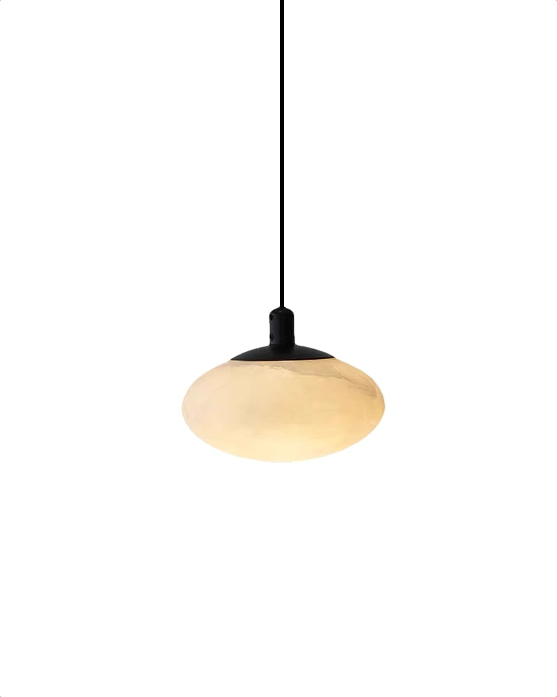 LumiShroom – Handcrafted Alabaster Mini Pendant Light with Adjustable Suspension