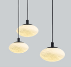 LumiShroom – Handcrafted Alabaster Mini Pendant Light with Adjustable Suspension
